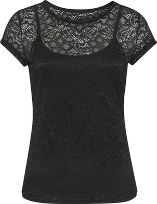 Produktbild von LASCANA Spitzenshirt schwarz Größe 36/38
