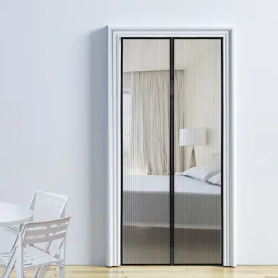 Obrázok produktu pre VINGO Magnetická zástena proti hmyzu 90x210cm Magnetická záclona proti hmyzu Moskytiéra Automatické zatváranie pre balkónové dvere Suterénne dvere Dvere na terasu Jednoduchá lepiaca montáž bez vŕtania