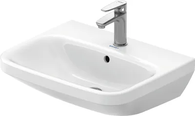Produktbild von Duravit Waschtisch DURASTYLE mit Überlauf, Hahnlochbank, 550 x 440 mm, 1 Hahnloch weiß
