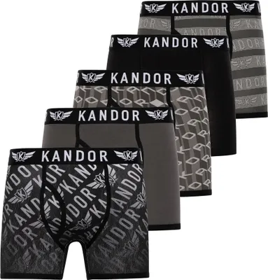 Produktbild von Kandor - "Lingo" Boxershorts für Herren(5er-Pack) BG1728 (M) (Schwarz)