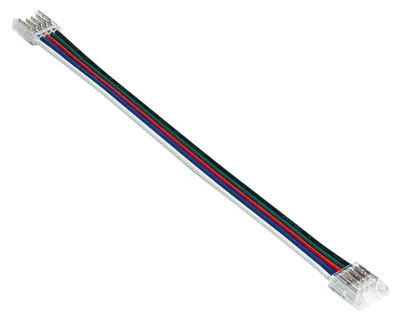 Produktbild von Verbinder für LED-Streifen 24V RGBW SMD Breite 10mm IP20 Doppelter Stecker mit Kabel 10 mm