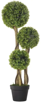 Zdjęcie produktu dla HOMCOM Sztuczna roślina, bukszpan w doniczce, 90 cm, zielony