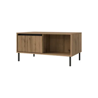 Produktbild von Couchtisch OSLO Eiche Evoke – Sofatisch mit Schublade und offenem Fach – Wohnzimmertisch im modernen Design