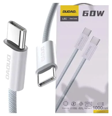 Immagine prodotto di Cavo Dudao L6C Usb-C - Usb-C Pd 30W 1M - Jasnoniebieski