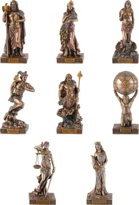 Produktbild von 8er Set Miniaturen griechisch-römische Götter und Göttinnen