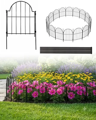Dekorativer Gartenzaun 15 Stk., 43 cm H x 33 cm B, Gesamtlänge 5 m