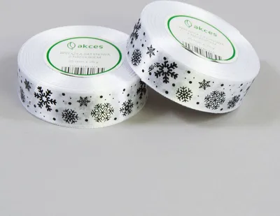 Obrázek produktu pro Saténová stuha sněhové vločky 25 mm x 23 m