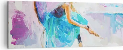 Produktbild von Bild auf Leinwand - Leinwandbild - Balletttänzer tanzen - 140x50cm - Wand Bild - Wanddeko - Leinwanddruck - Bilder - Kunstdruck - Wanddekoration - Leinwand bilder - Wandkunst - AB140x50-3766