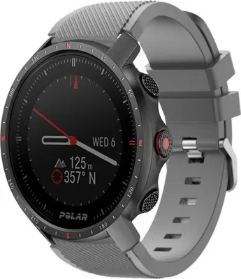 Produktbild von Strap-it Polar Grit X Pro Twill Silikonarmband (Grau)