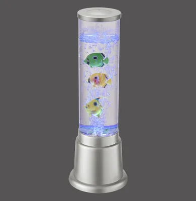 Image de Colonne d'eau LED RGB avec poissons décoratifs, changement de couleur