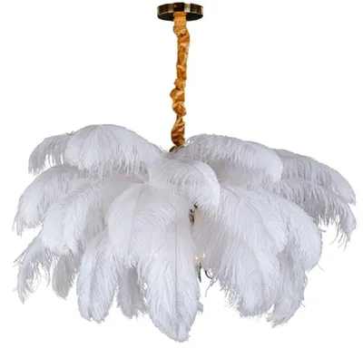 Zdjęcie produktu dla Casa Padrino luksusowa lampa wisząca palma biała / złota 100 x 100 x h. 40 cm - Nowoczesna lampa wisząca w kształcie palmy - Luksusowe oświetlenie - Luksusowa jakość