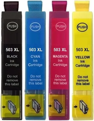 Produktbild von 4 kompatible Druckerpatronen 503 XL Black, Cyan, Magenta, Yellow - XXL Füllmenge für Epson Expression Home XP-5200, WorkForce WF-2960DWF