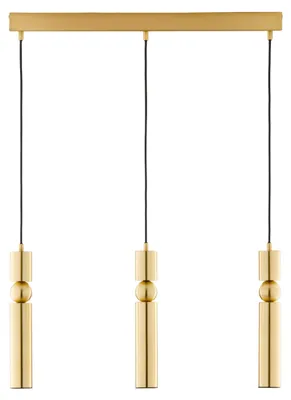 Immagine prodotto di Lampada a sospensione ALAS oro-nera 3xGU10x10W in metallo, dimensioni: 120x60x6 cm, IP20 Jupiter