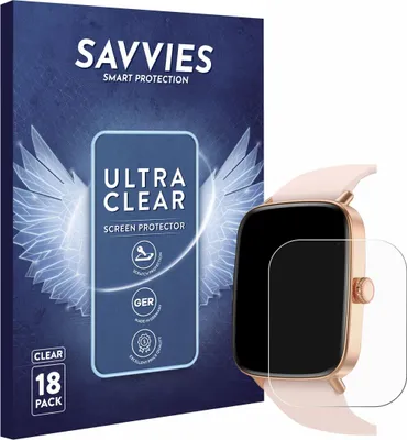 Produktbild von 18x Für Yoever Smartwatch 1.85" Schutzfolie Savvies Displayschutz Display Schutz Folie Klar Transparent
