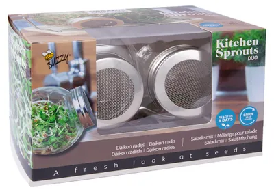 Artikelbild 1 von 'Sprossenglas DUO Set mit BIO Keimsprossen' aus der Kategorie Sprossengläser
