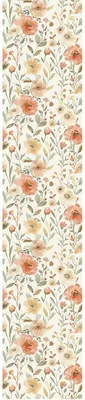 Produktbild von Vorgekleisterte Vliestapete – Vintage-Mohnblumen – 1 Rolle à 300 x 60 cm
