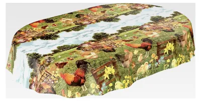 Produktbild von Wachstuchtischdecke Oval 140 x 240 cm
