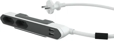 Produktbild von allocacoc PowerBar USB grau Type F