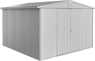 Obrázok produktu pre Plechový záhradný domček Biohort Europa 7 veľ. 296x296 cm strieborný metalický