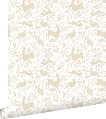 Obrázek produktu pro ESTAhome Tapeta les s lesními zvířaty béžová - 139527 - 50 x 900 cm