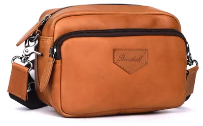 Produktbild von Benthill Schultertasche Herren Damen Echt-Leder | Herren Umhängetasche aus hochwertigem Rindsleder | Vintage Echtleder Bag