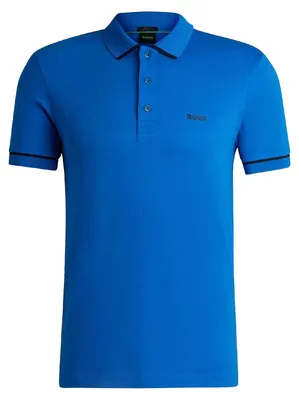 Produktbild von Boss - "Paule" Poloshirt für Herren, Verriegelung, Schmal GT12918 (L) (Blau)