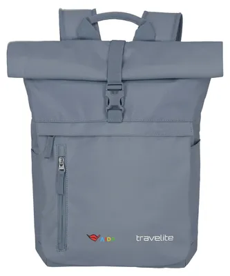Produktbild von travelite Freizeitrucksack Rucksack mit Laptopfach Basic Aida Rollup Backpack 35L Smoky Blue blaugrau