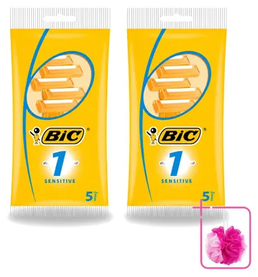 Immagine prodotto di 2 rasoi usa e getta Bic 1 Sensitive per uomo - confezione risparmio - 2 pezzi