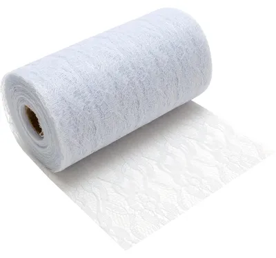 Produktbild von 100%Mosel Tischläufer Spitze, in Reinweiß (15 cm x 25 m), Tischband