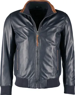 Produktbild von JCC Lederjacke 40675 Herren blau 58