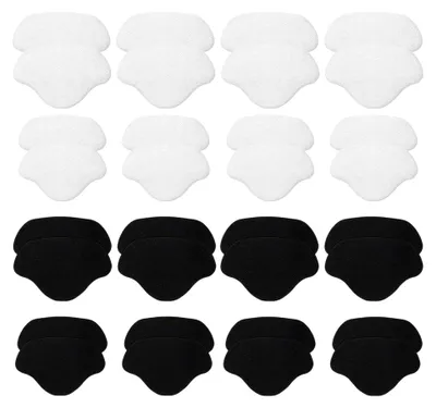 Produktbild von Selbstklebende Reparatur-Patches für Sneakers, Fersenschutz und Fersenpolster in Schwarz und Weiß, 16 Paar