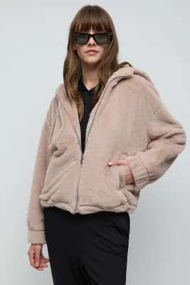 Produktbild von Fleecejacke mit Reißverschluss, Brown, M