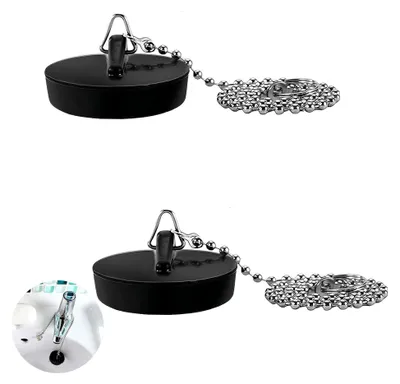 Produktbild von 2er Set Badewannenstöpsel mit Kette