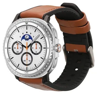 Produktbild von kwmobile Leder Uhrenarmband für Samsung Galaxy Watch 8 Galaxy / Galaxy Watch 8 Classic 46mm Armband - Ersatzarmband für Fitnesstracker mit