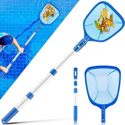 Produktbild von Famanu Schwimmbadnetz mit Teleskopstange - Reinigungsset für Schwimmpflege