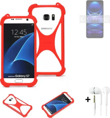Produktbild von Handy-hülle + Kopfhörer kompatibel mit Xiaomi Redmi Note 12 Schutz-hülle Bumper Silikon Schutz Hülle Cover Case Silikoncase Silikonbumper TPU