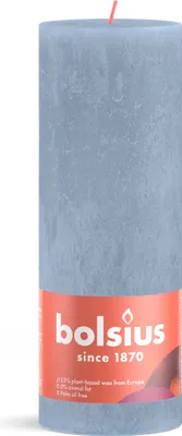 Obrázok produktu pre Sviečka Bolsius Rustic Sky Blue - 19 cm / ø 7 cm