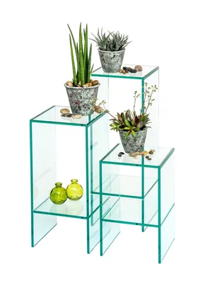 Produktbild von Blumenständer >7/196-00< in Klarglas, Glas - 41x25cm (HxD)