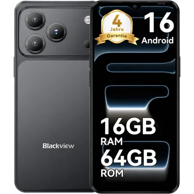 Produktbild von 2026 Blackview WAVE 7C Handy Ohne Vertrag, 6.56", Android16, 16GB+64GB/2TB TF, Face ID, 5000mAh, 32MP, Dual-SIM, WiFi 5, IP54