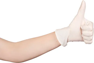 Produktbild von 100 Stück Latexhandschuhe, weiß, puderfrei, S