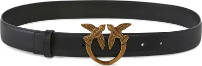 Produktbild von PINKO Leder Gürtel Love Berry H3 Belt W90 Black - Antique Gold schwarz