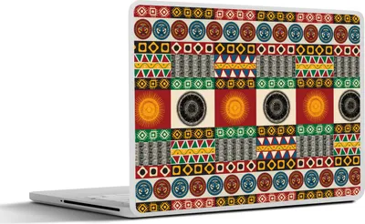 Produktbild von MuchoWow® Laptop Aufkleber Sticker Cover Muster - Maya - Details - Südamerika 36.5x27.5 cm - Laptop-Sticker
