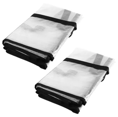 Immagine prodotto di Omgoods - Borsa portaoggetti di grande capacità - Borsa trasparente per traslochi - Confezione da 2 - Con cerniera - Con maniglia - Design multifunzionale - 73x35x37 cm - Borsa per traslochi