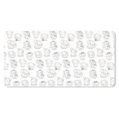 Produktbild von MuchoWow® Schreibtischunterlage Elefant - Schnittmuster - Baby 80x40 cm - XXL Mauspad - Gaming Mauspad