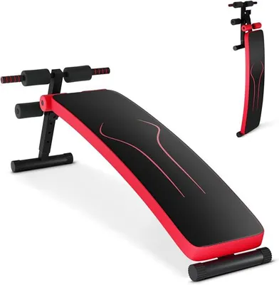 Imagen del producto de Banco de pesas ajustable, banco de entrenamiento plegable con 4 posiciones de altura ajustables, banco inclinado con capacidad de carga de hasta 200 kg, banco de fitness para uso doméstico y en gimnasios