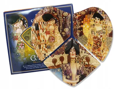 Immagine prodotto di Set di 3 piatti decorativi Carmani, ispirati a Gustav Klimt