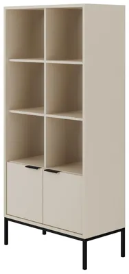 Productafbeelding van Modern boekenkast van kasjmierhout met zwarte poten