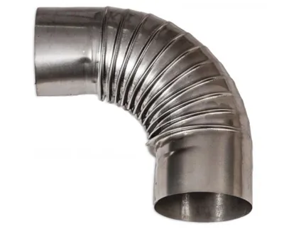 Produktbild von Ofenrohr Ø120mm Rauchrohr Feueraluminiert Bogen 90° Knie Ofen Kamin Heizung