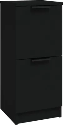 Produktbild von vidaXL Sideboard Schwarz 30x30x70 cm Holzwerkstoff