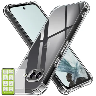 Obrázok produktu pre Priehľadné ochranné puzdro z TPU pre Google Pixel 9a s tvrdeným sklom 9H s hrúbkou 0,26 mm